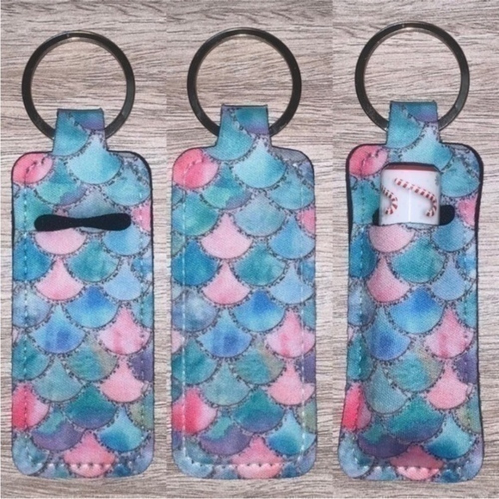 Mermaid scale sparkle chapstick holder new